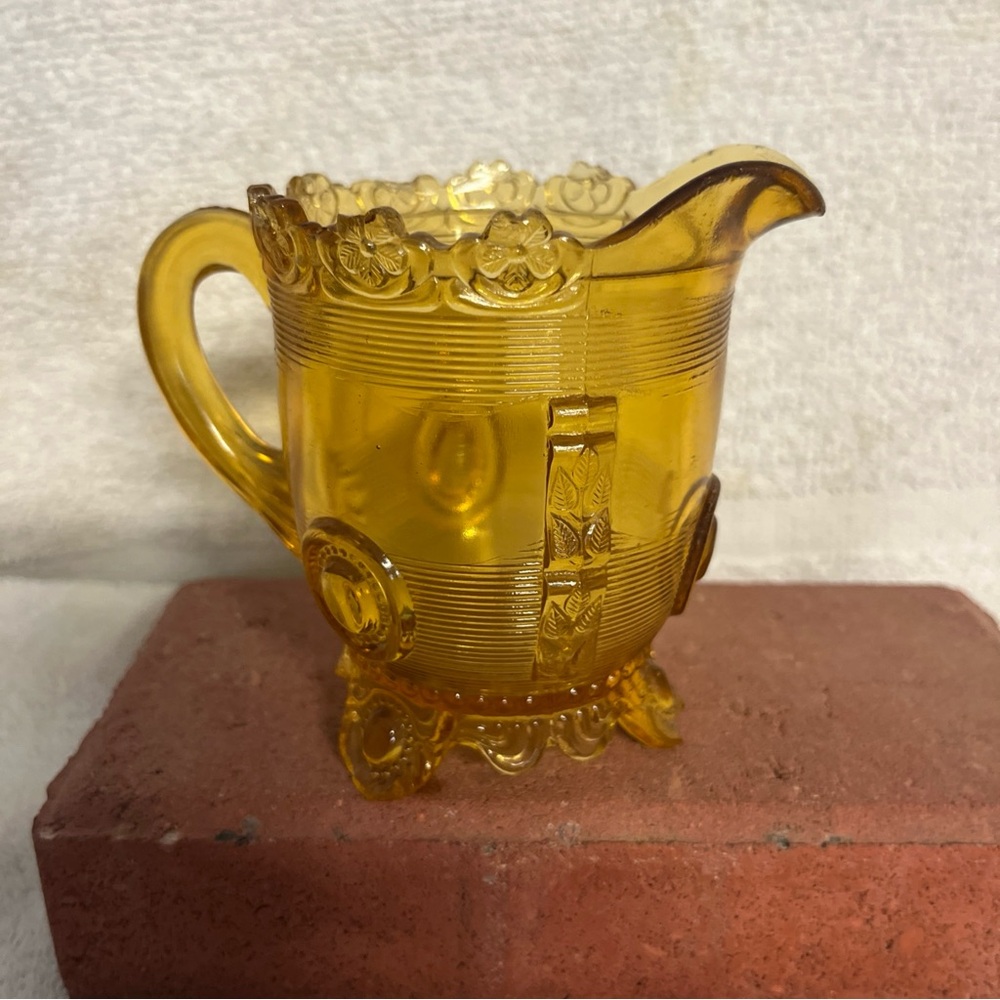Vintage Amber Glass Creamer
